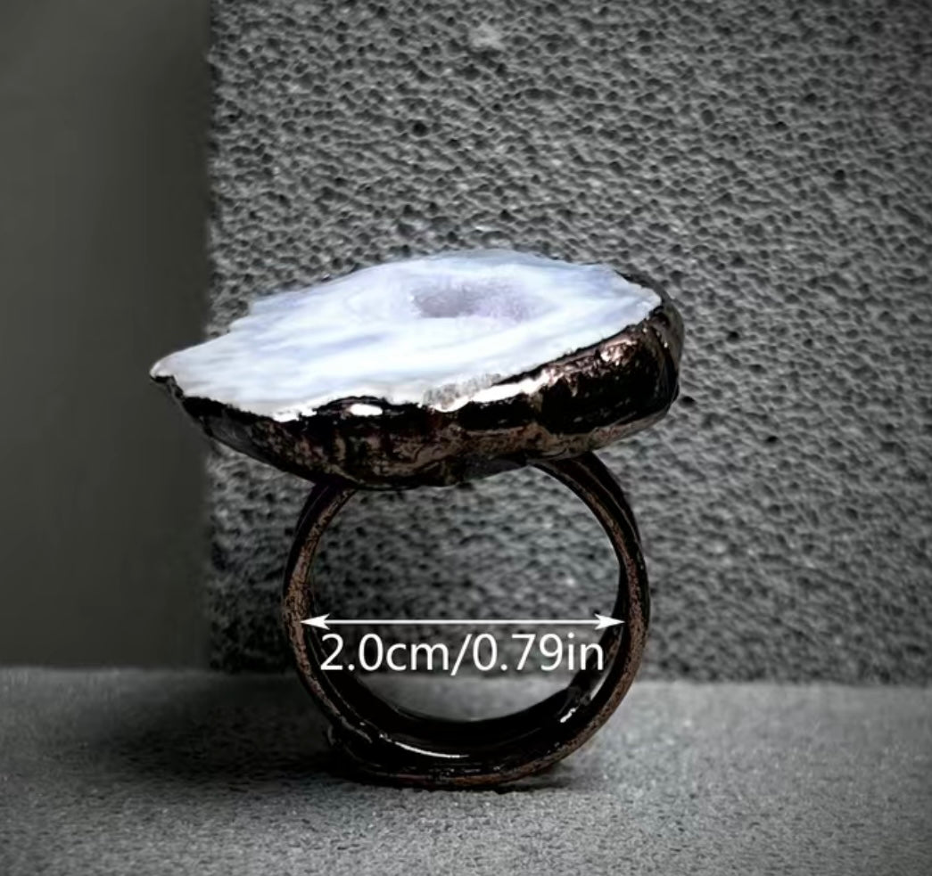 Natural Gemstone Irregular Ring