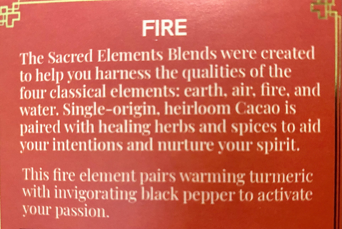 Ceremonial Grade Cacao Bar (FIRE Element)